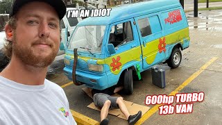 Breaking Down Repeatedly In the Mystery Machine On a Road Trip Across Houston Texas...