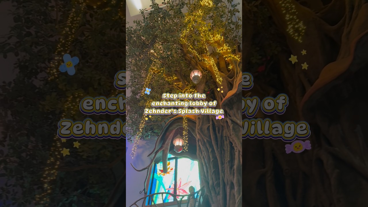 Step into the enchanting lobby of Zehnder’s Splash Village!