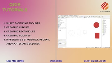 How to Create Different Types of Shapes in QGIS | Shape Digitizing Toolbar | Circles and Rectangles