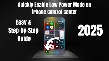 How to add Low Power Mode on iPhone Control Center 2025