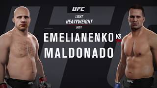 Fabio Maldonado vs. Fedor Emelianenko (EA sports UFC 2) - CPU vs. CPU - Crazy UFC 👊🤪