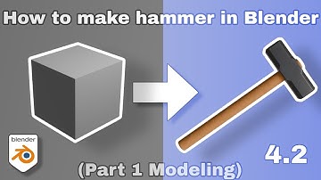 How to make simple hammer in blender 4.2 - Modeling Part 1 (Beginner Tutorial)