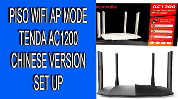 TENDA AC1200 CHINESE VERSION PISOWIFI ACCESS POINT SET UP