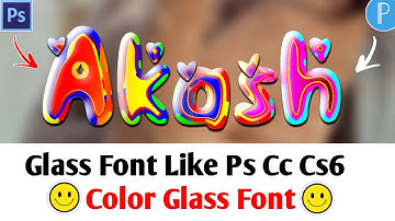 How To Make New Color Stylish Glass Font In Ps Touch & PixelLab | Colour Glass Font |Zarraq Creation