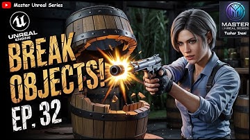 🔥 Destroyable Meshes in Unreal Engine 5 | Break Barrels & Objects with Bullets | Master Unreal Ep 32