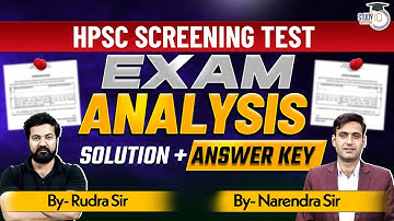 HPSC Screening Test 2025 Exam Analysis | Complete Solution & Answer Key | Haryana StudyIQ