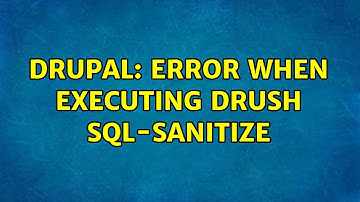 Drupal: Error when executing drush sql-sanitize