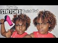 How To Stretch A Twist Out | Natural Hair | *HEAT METHOD*