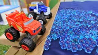 Toy cars & Monster Trucks for kids repair the dam | Videos for kids with Blaze toys.