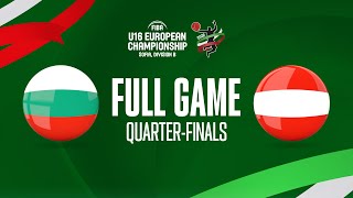 QTR-FINALS: Bulgaria v Austria | Full Basketball Game | FIBA U16 European Championship 2022