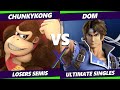 S@X 371 Online Losers Semis - ChunkyKong (DK) Vs. T3 | DOM (Richter) Smash Ultimate - SSBU