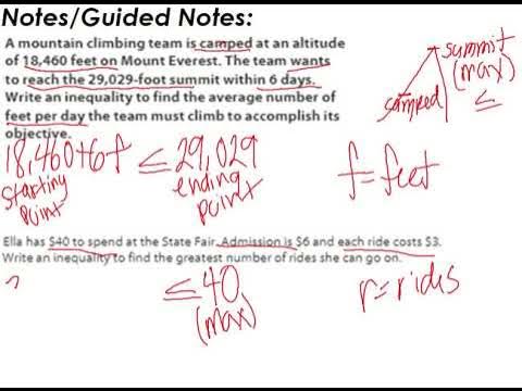 7.2 Writing Two Step Inequalities - YouTube