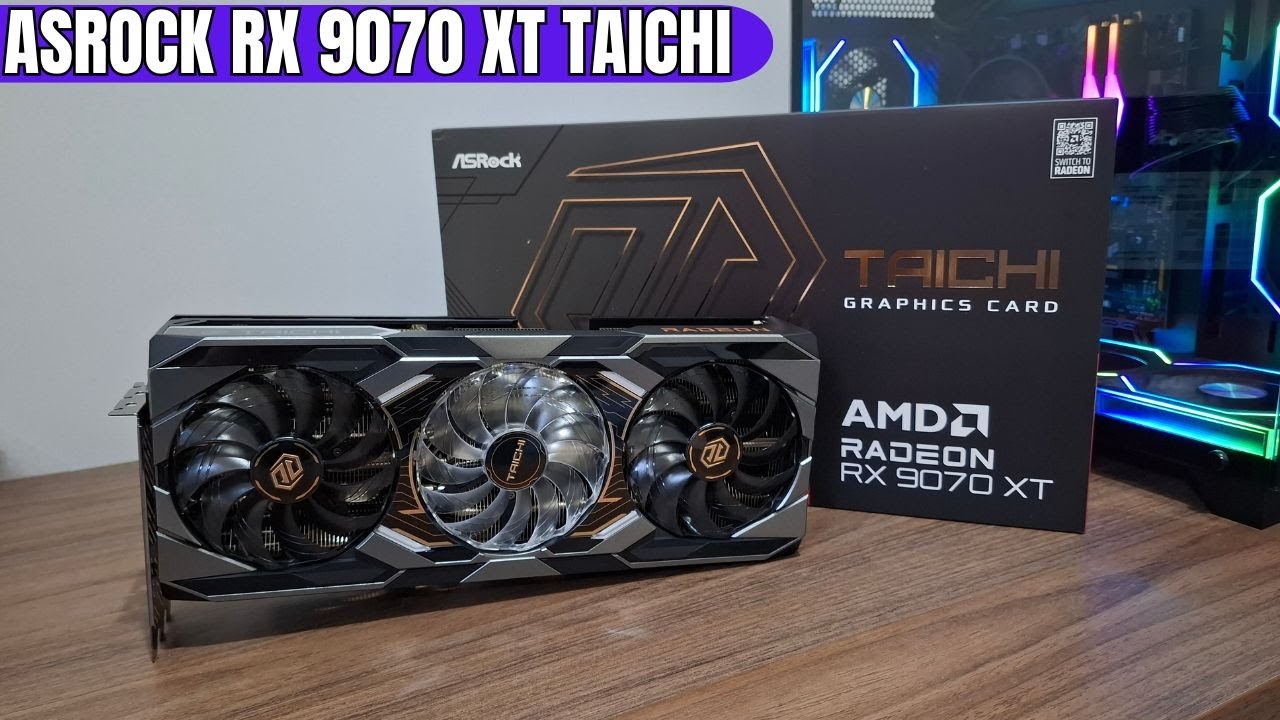 Asrock RX 9070 XT Taichi vale a pena por 5k ? Unboxing e primeiras