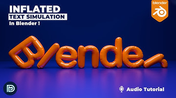 Inflated Bouncy Text Simulation in Blender | Easy Cloth Simulation Tutorial