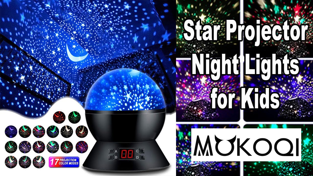 Gifts for 1 2 3 4 5 6 7 8 9 10 Year Old Girl and Boy Star Projector Night Lights for Kids with Timer Brown Room Lights for Kids Bedroom Glow Stars and Moon can Make Child Sleep Peacefully 
