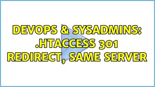 Celebrity DevOps & SysAdmins: .htaccess 301 redirect, same server Wealth