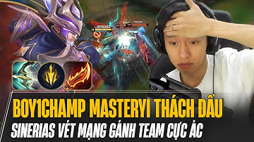 BOY1CHAMP MASTER YI THÁCH ĐẤU EUW - SINERIAS THỂ HIỆN KHẢ NĂNG VÉT MẠNG GÁNH TEAM CỰC ÁC