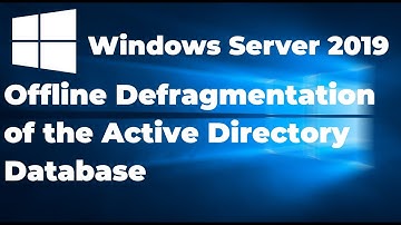 How to Perform offline defragmentation of Active Directory database