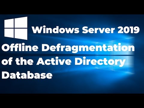 How to Perform offline defragmentation of Active Directory database