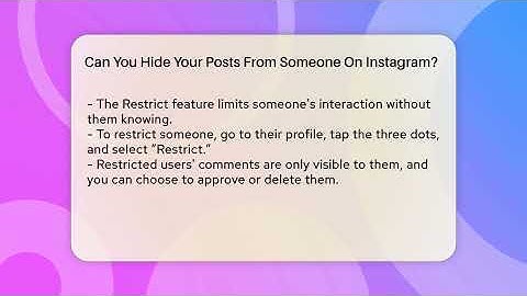 Can You Hide Your Posts From Someone On Instagram? - Everyday-Networking