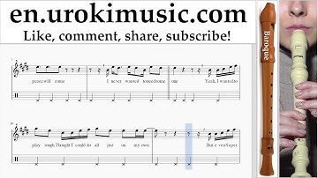 Recorder lessons (B.) Sia - Helium Sheet Music Tutorial Part#2 um-i352