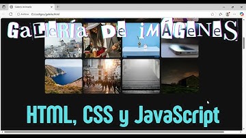 Cómo hacer una galería de imágenes utilizando HTML, CSS y JavaScript - Web development