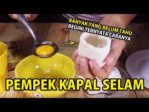 Cara membentuk pempek kapal selam agar tidak bocor telurnya.. 