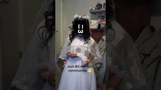 I just did my first communion yesterday 😀#firstcommunion