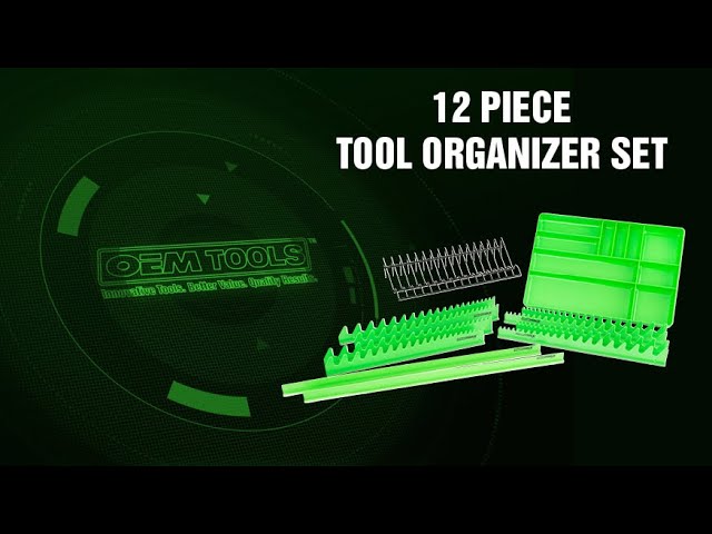 OEMTOOLS 22217 4 Piece Magnetic Rail Wrench Organizer, Magnetic