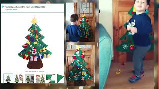 FELT CHRISTMAS TREE / Kids Christmas tree / Toddler Christmas activities / Kids Christmas crafts