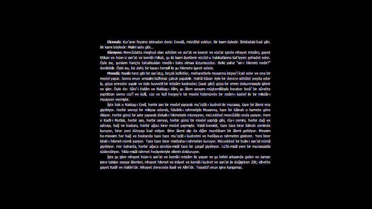 Sözler - 16. Söz [Risale-i Nur Külliyatından] [Metinli Ders]