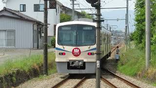 上信電鉄7000形 7001F 上州福島駅発車