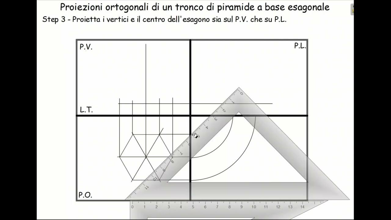 Proiezione Ortogonale Di Un Tronco Di Piramide A Base Esagonale Proiezioni ortogonali di un tronco di piramide a base esagonale - YouTube