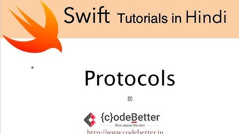 Swift Programming  Tutorials In Hindi  | Protocols Syntax and Examples