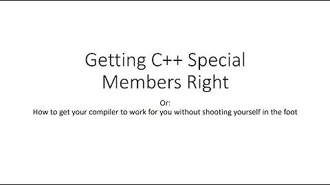 Getting C++ Special Members Right
