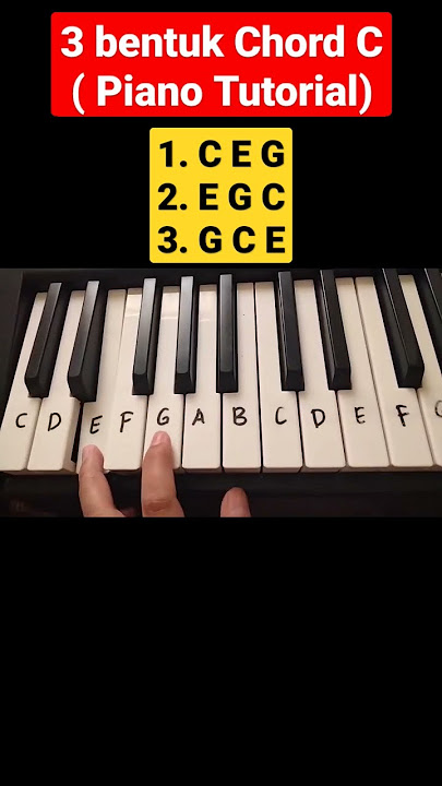 3 Bentuk Chord C Mayor ( Piano Tutorial) #shorts