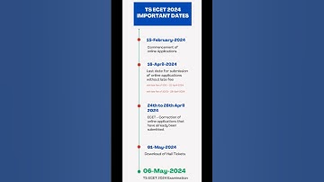 TS ECET 2024 - Important Dates and Information