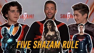 Zachary Levi and cast reveal SHAZAM!&#39;s SUPERHERO FRIENDS, CUSS WORDS, FAV BODY PARTS and more!