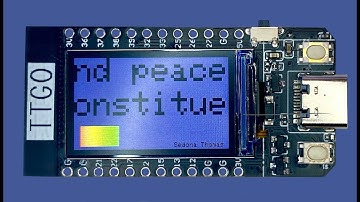 ESP32 TTGO T-Display Text Visualization Demo