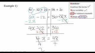 Solving Multi-Step Equations (Level 2)