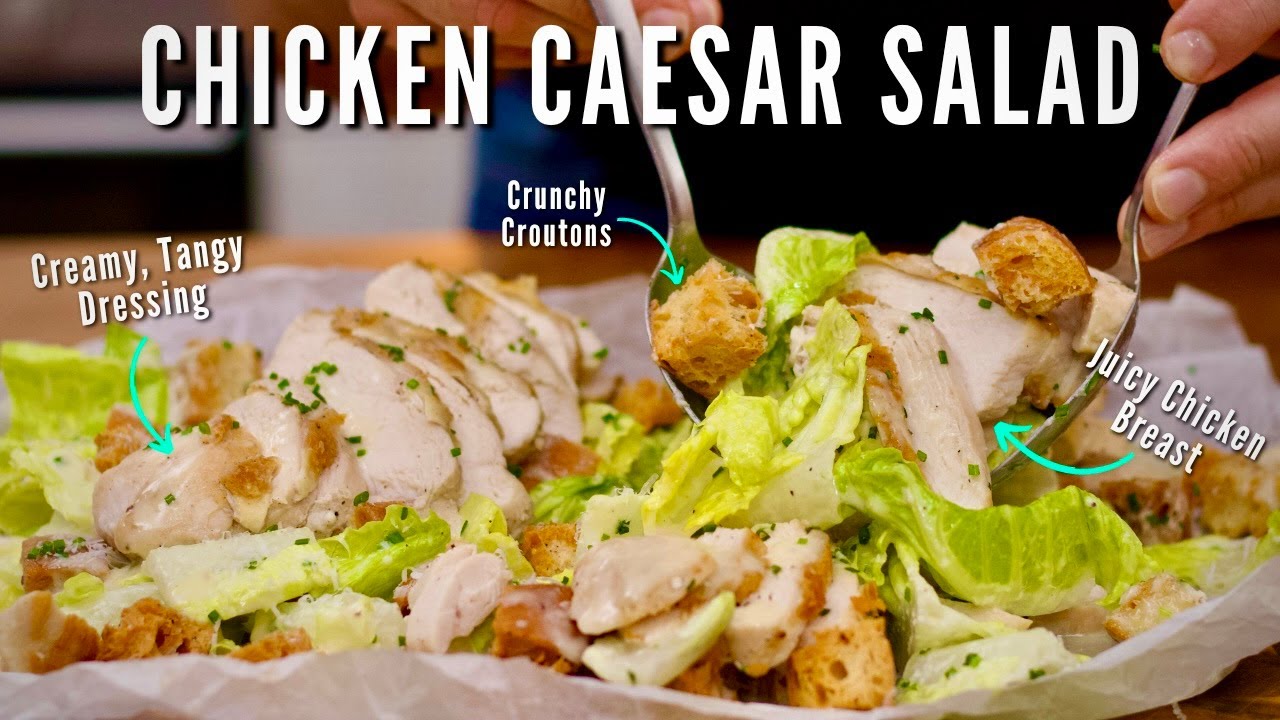 Chicken Caesar Salad Recipe | Ideal For Sharing - YouTube