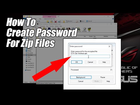 How To Create Password For Zip Files