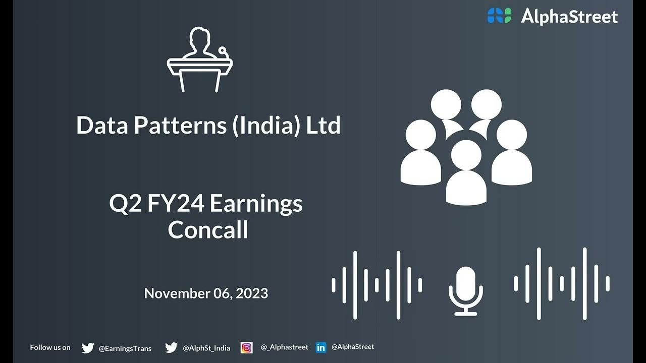 Data Patterns India Ltd Q2 FY24 Earnings Concall - YouTube