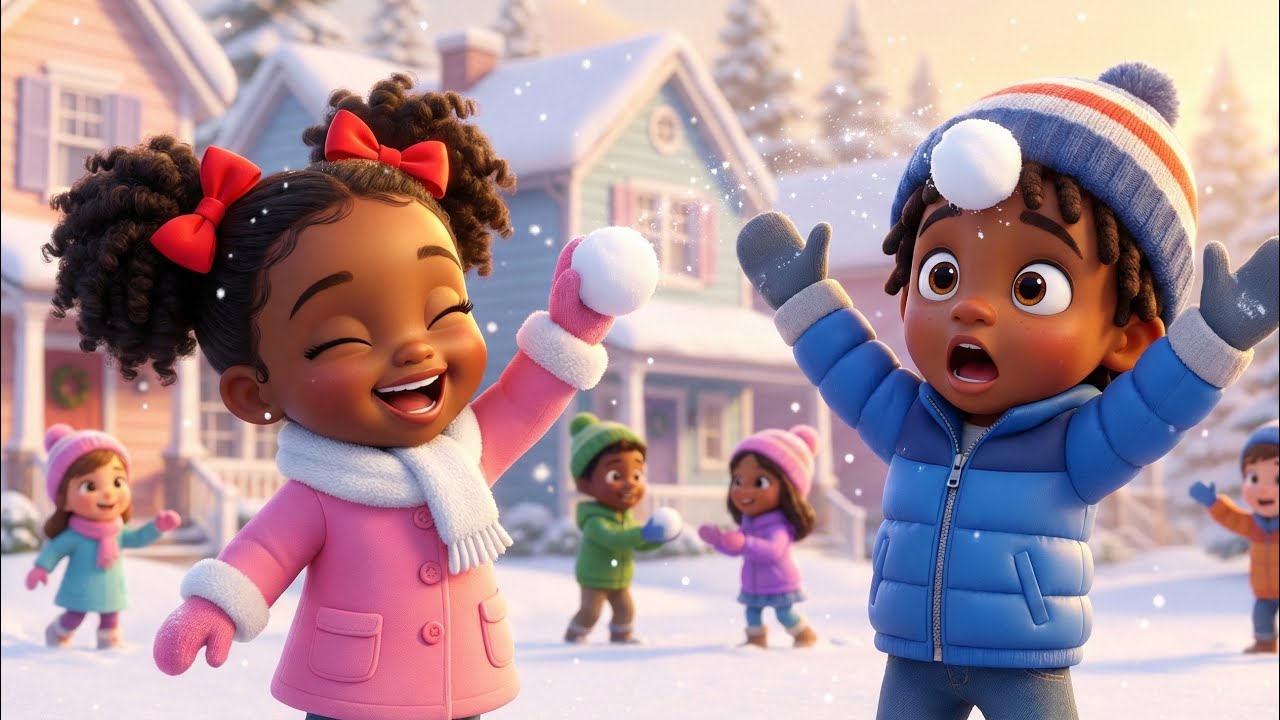 Snowy Christmas Day! ⛄ | Fun Holiday Song for Kids 🎄| Nursery Rhyme ...
