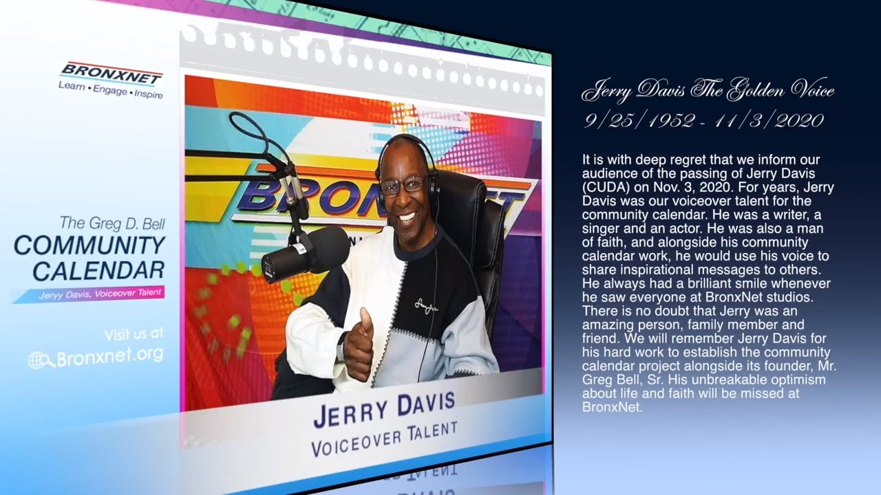 In Memory of Jerry Davis Voiceover Talent