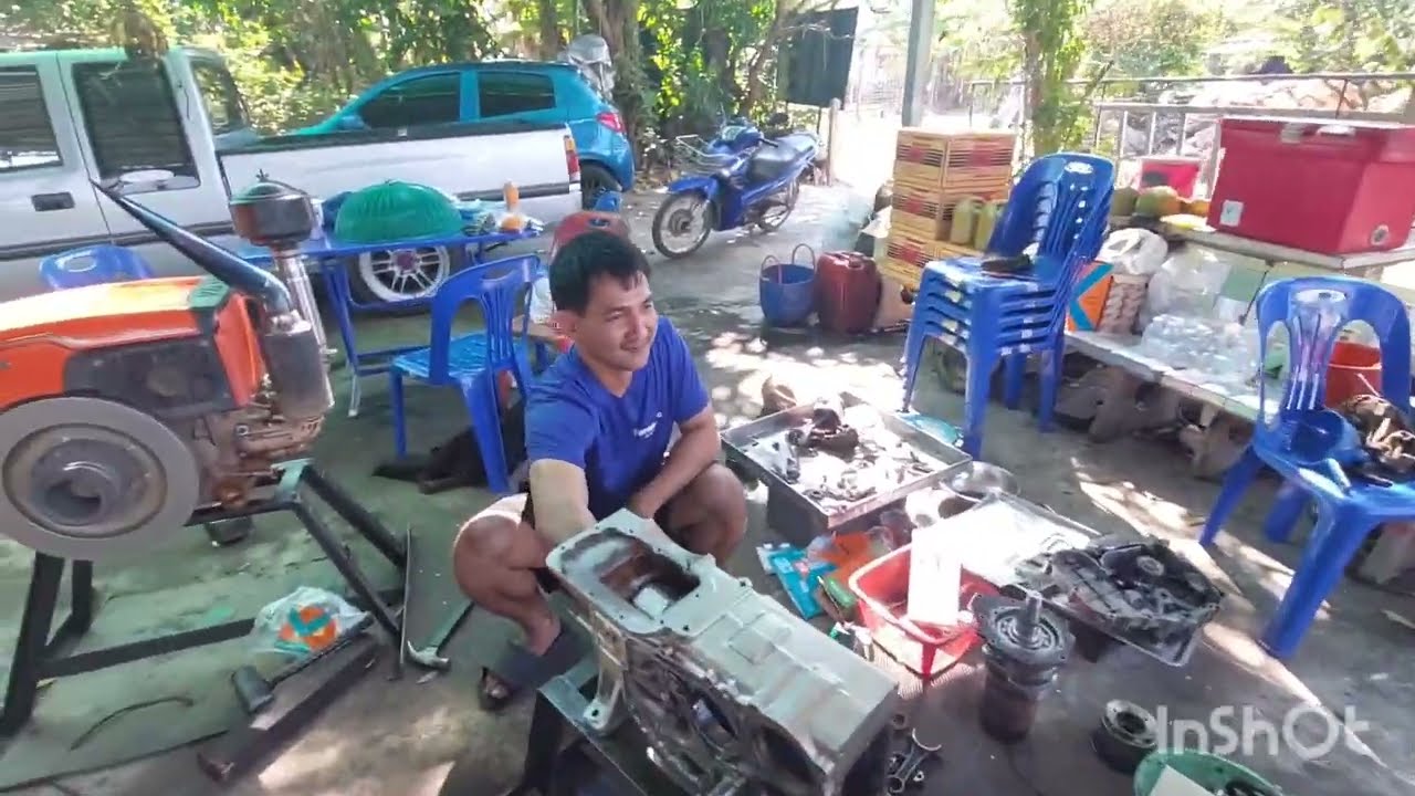 ลูกค้าจากจังหวัดเลยส่งซากเครื่อง ET 110 มาทำเป็น 155 พร้อมทำสีไปดูสภาพตอนมากับตอนกลับก่อนครับ