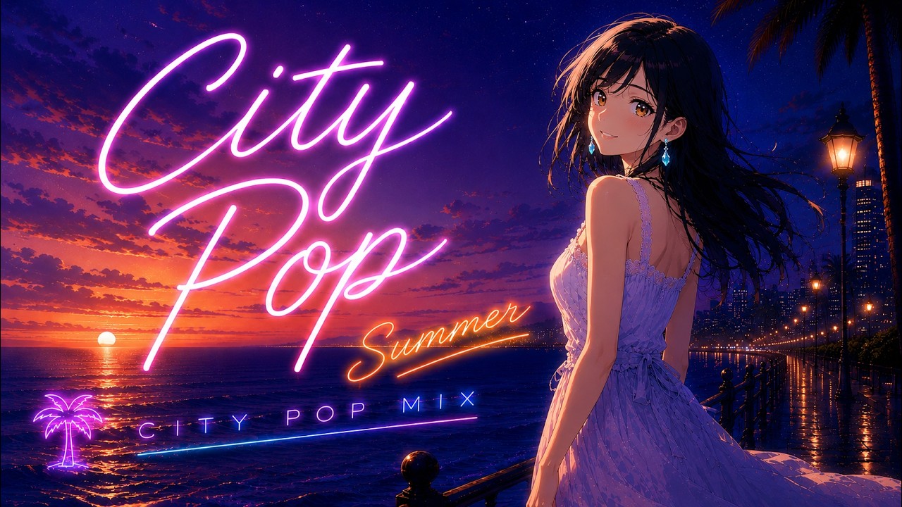 Tokyo City Pop】Twilight Seaside｜海辺のネオンに溶ける、夏の夜の