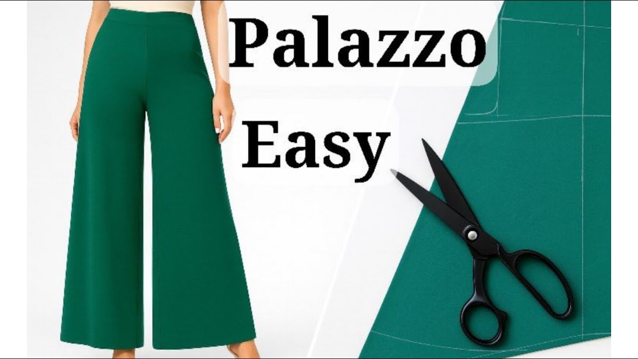 Palazzo Pants ✂️ Easy Cutting & Sewing Tutorial for Beginners