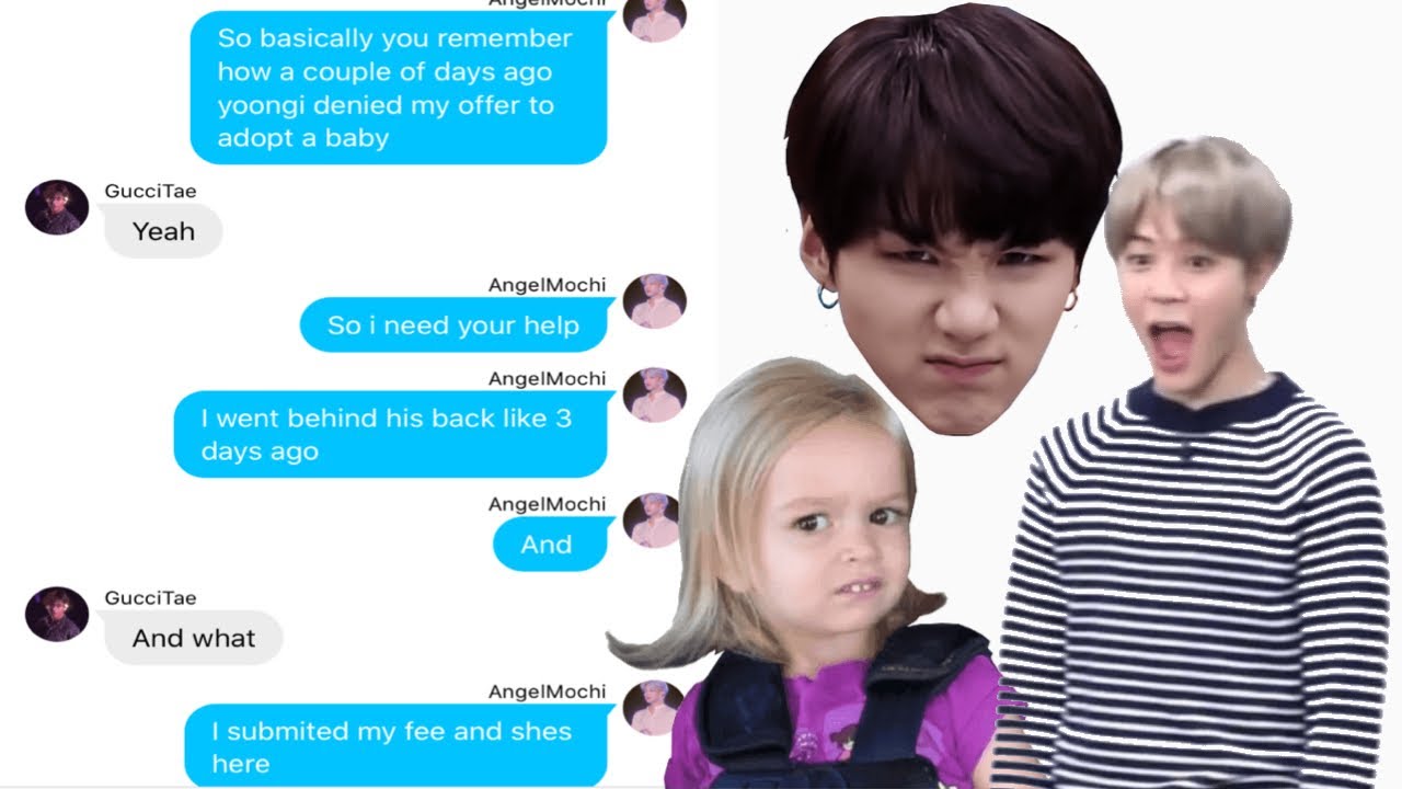 BtS TeXtS:/the one who snuck in a baby/Part2