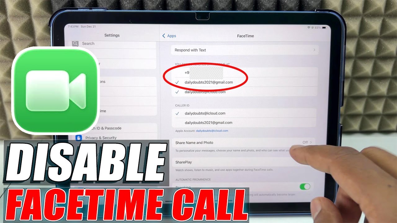 Как отключить FaceTime на iPad?